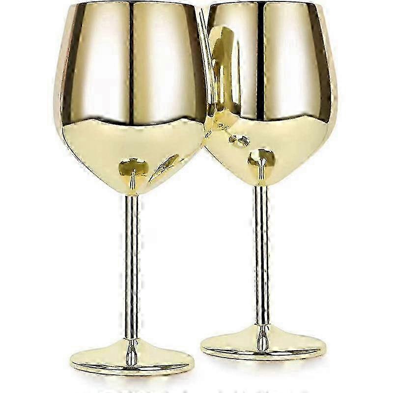2-Pack Shatterproof Stainless Goblets - 18oz Outdoor-Ready Drinkware