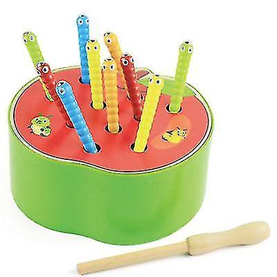 Home Game Console Accessories Interesting Insect Catching Toys Wooden Magnetic Early Education Toys Improved Hand-eye