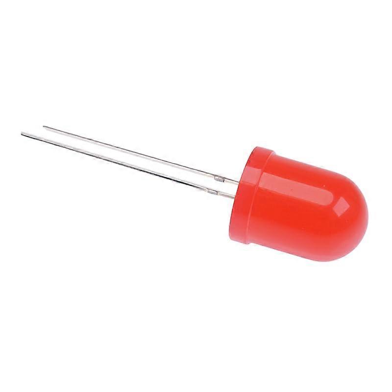 Red Flashing 10mm Diffused LED 1.8Hz Flash Rate 330mcd Brightness Pack of 10