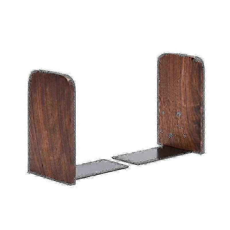 Simple Book Stand On Desk, Student Desktop Book Splint, Walnut Square Corner Trumpet (2 Pieces)