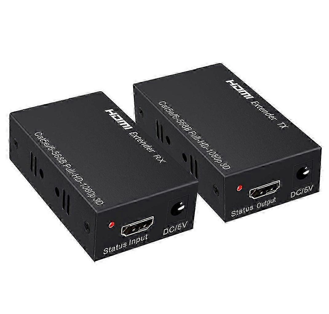 HDMI LAN Extender Repeater Over Single Cat5E/6 RJ45 Up To 200Ft 60M 1080P 3D PT SZRH
