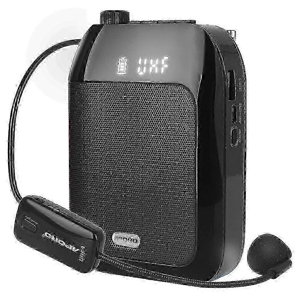 APORO T9UHF Bluetooth Wireless Voice Amplifier UHF Microphone Portable Sound Amp-yezi