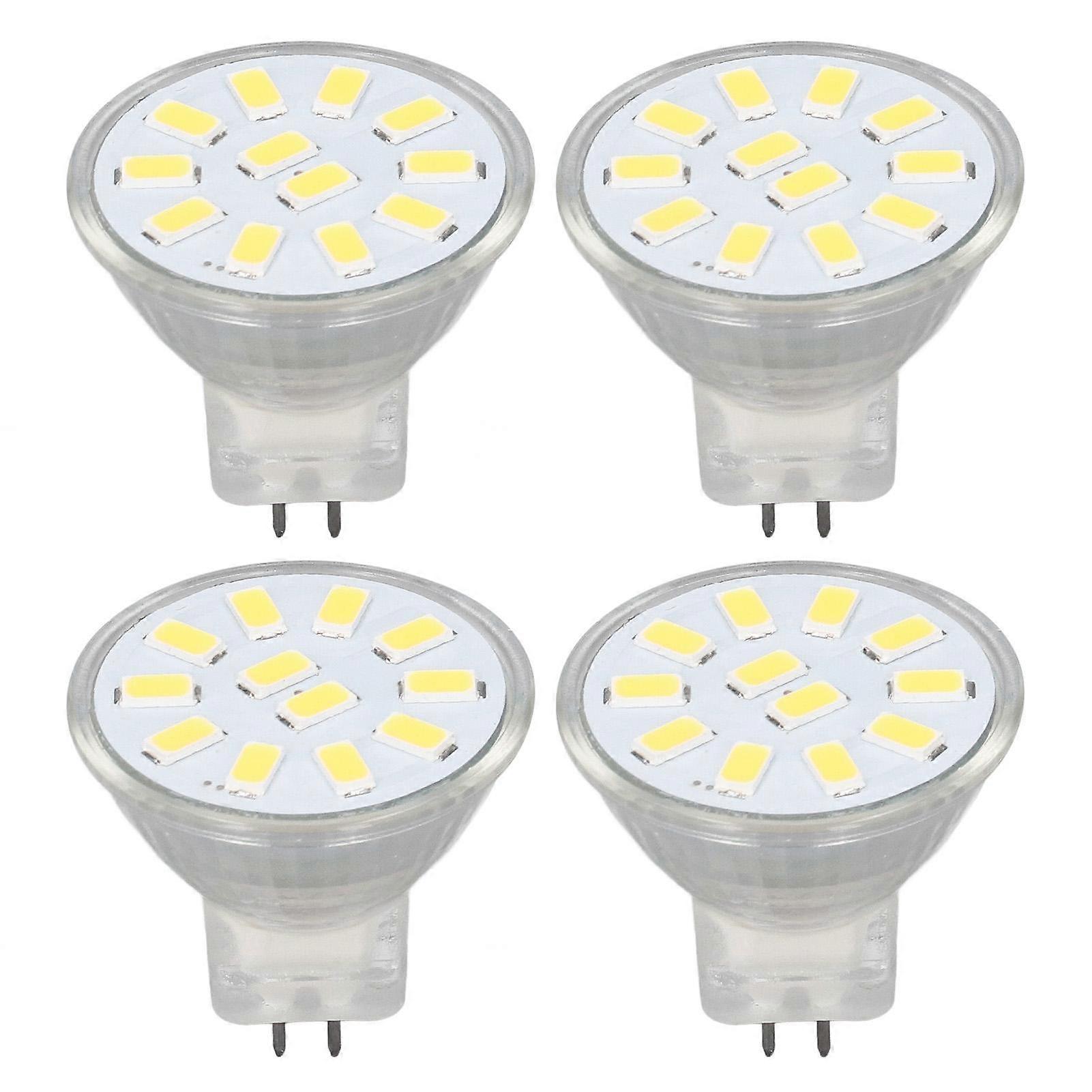 4pcs/set MR11 LED Spot Light Bulb with Dual Needle Base 360 degrees  Heat Dissipation 3W 12 LEDs Lamp