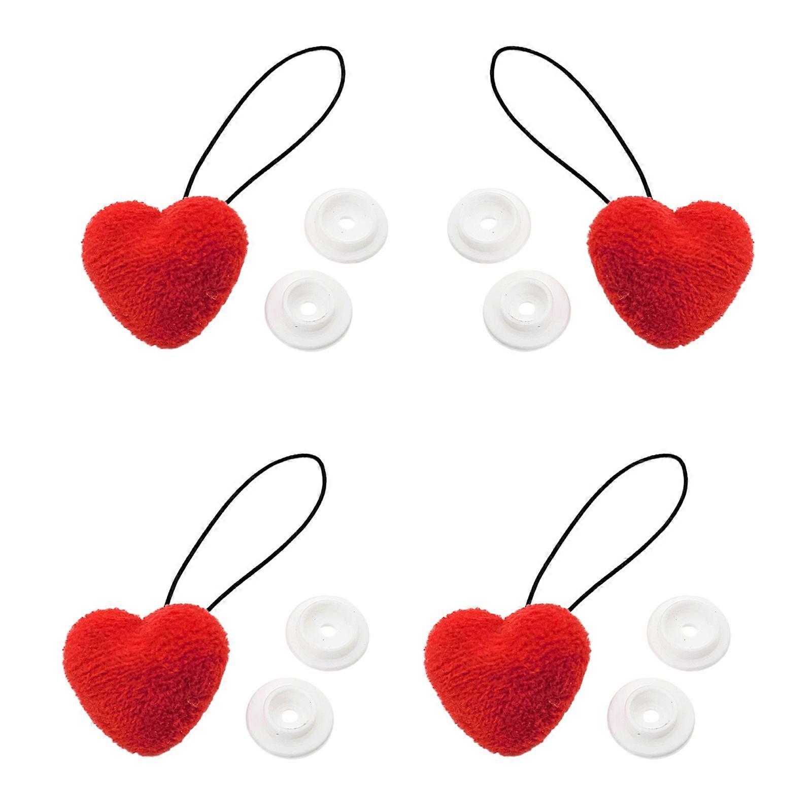 Innovative Heart-Shaped No-Needle Blanket Clips  4pcs Set in Vibranted Color for Easy Use  Red