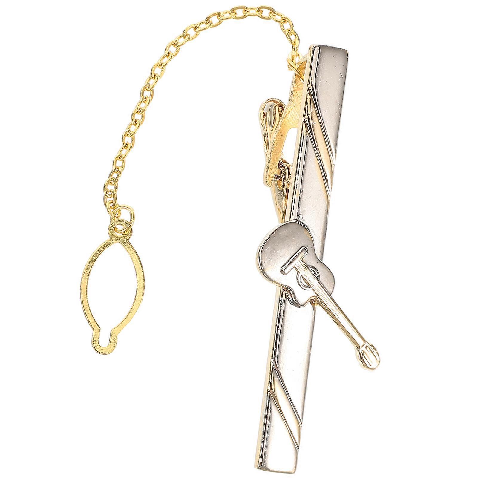 Men's Elegant Guitar Tie Clip Made from Durable Copper