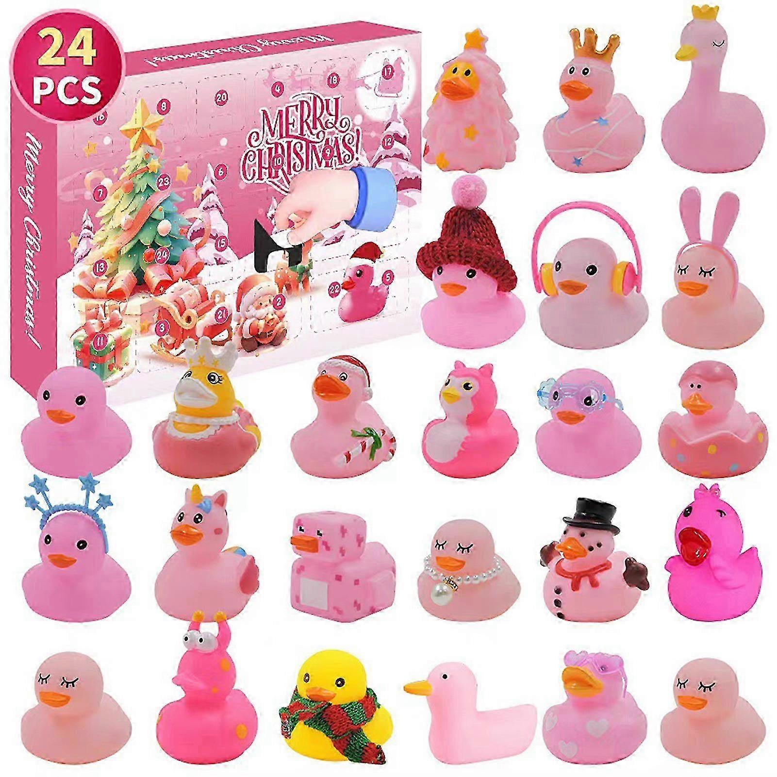 Duck advent calendar for Christmas countdown with 24 party favors