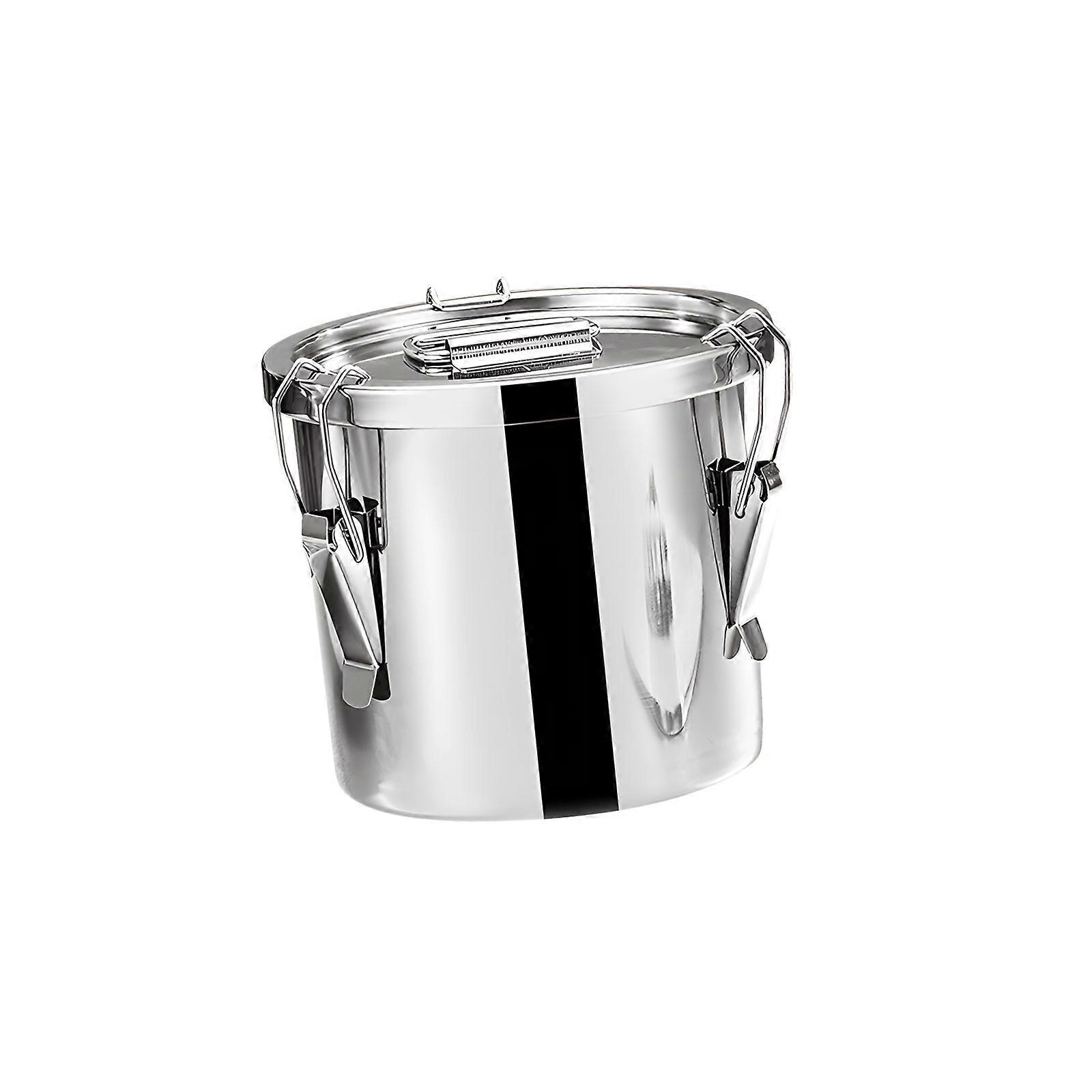 Practical Nonrust Steel Airtight Kitchen Storage Bucket Removable Lid Easy To Cleaning Food Preservations Container Multicolor