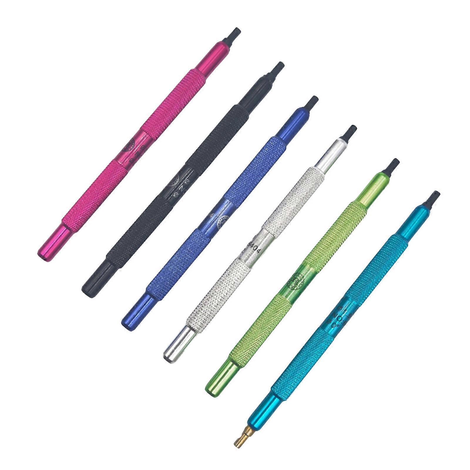 Multipurpose Watchmaker Toolkit 6 Double Tip Punch Pins With Lightweight Color Differentiated Handles Multicolor
