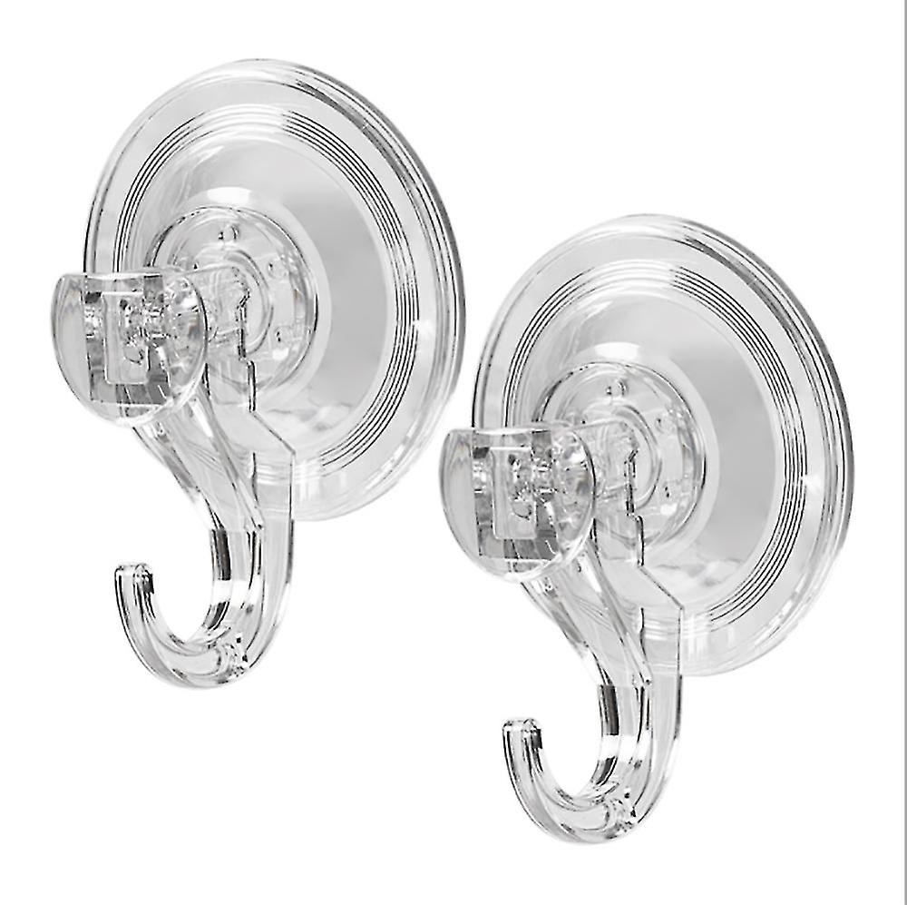 Bathroom Strong And Seamless Waterproof Thickened Suction Cup Hook 2 Pieces