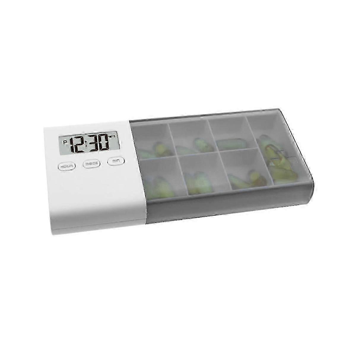 Pastillero electrónico con 7 compartimentos (gris)