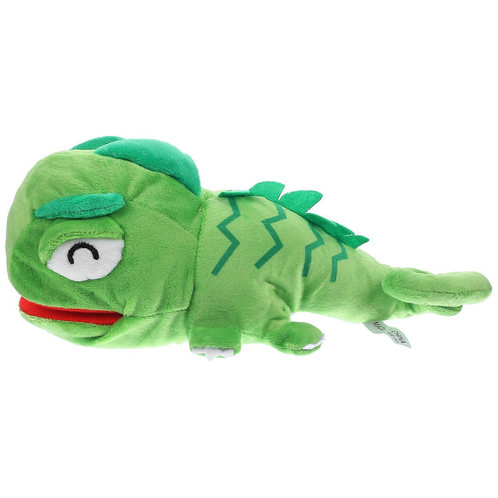 Lizard Puppet Toy Plush Hand Puppet For Toddlers Communication Skill Development 30X16X12CM Durable 1Set