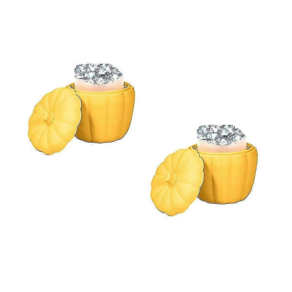 Silicone Ice Bucket Pumpkin Shaped Ice-cube Maker With Lid Ice-cube Mold Tray For Chilling Beer Dri