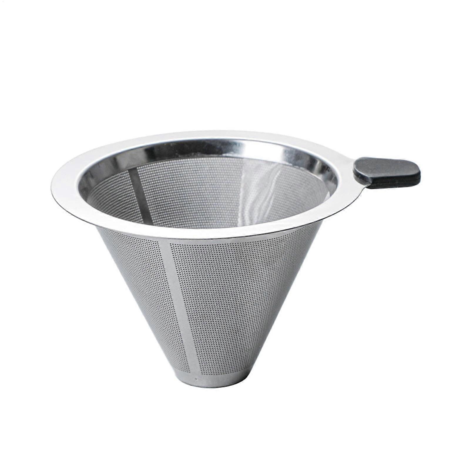 Pour Over Coffee Dripper – Stainless Steel Coffee Filter Slow Brewing Double Layer Fine Mesh Coffee Strainer Reusable Coffee Maker Filter