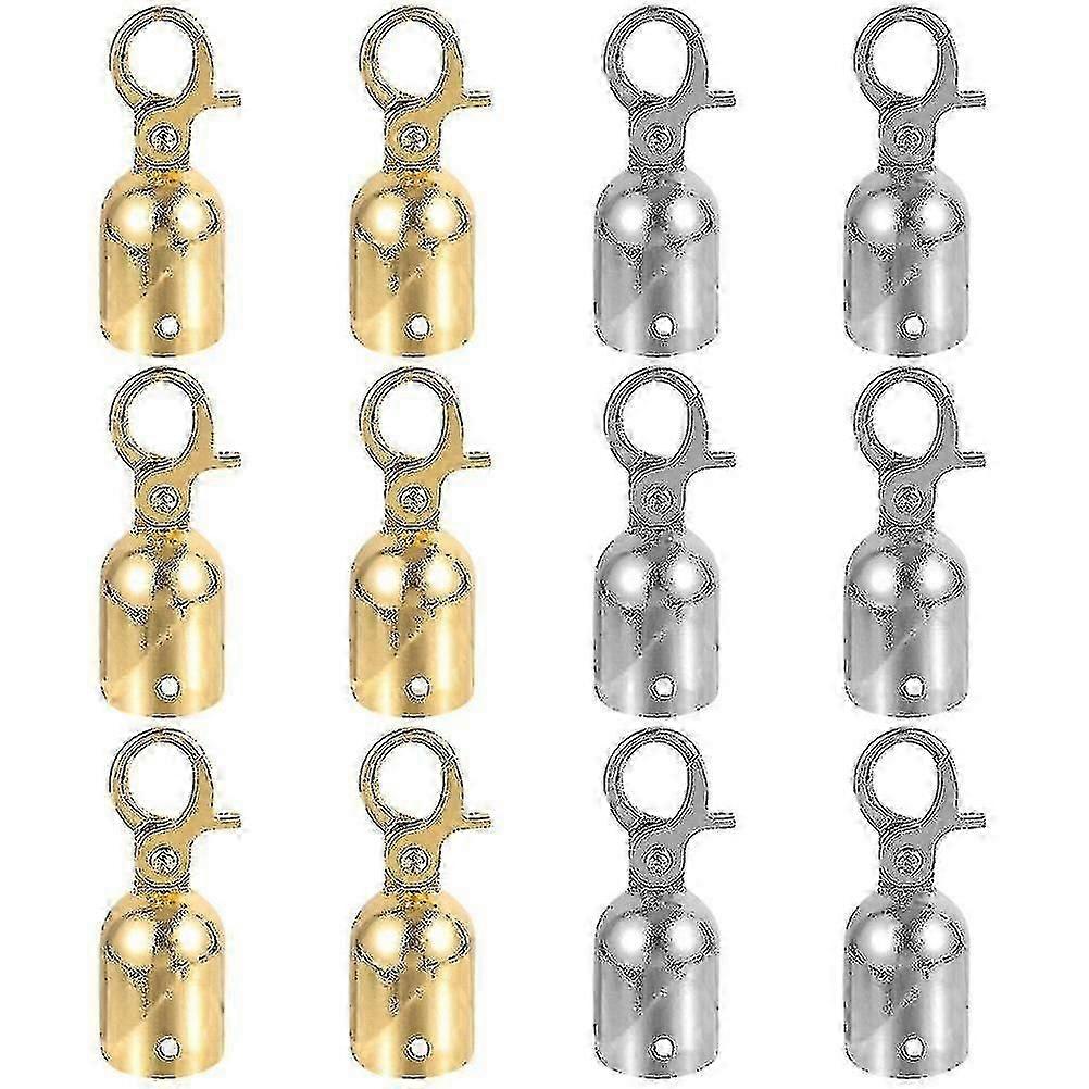 12pcs Άγκιστρα άκρων σχοινιών Προστατευτικό κιγκλίδωμα Τελικοί γάντζοι σχοινιών Συνδετήρες σχοινιών Γάντζοι ορθοστάτες