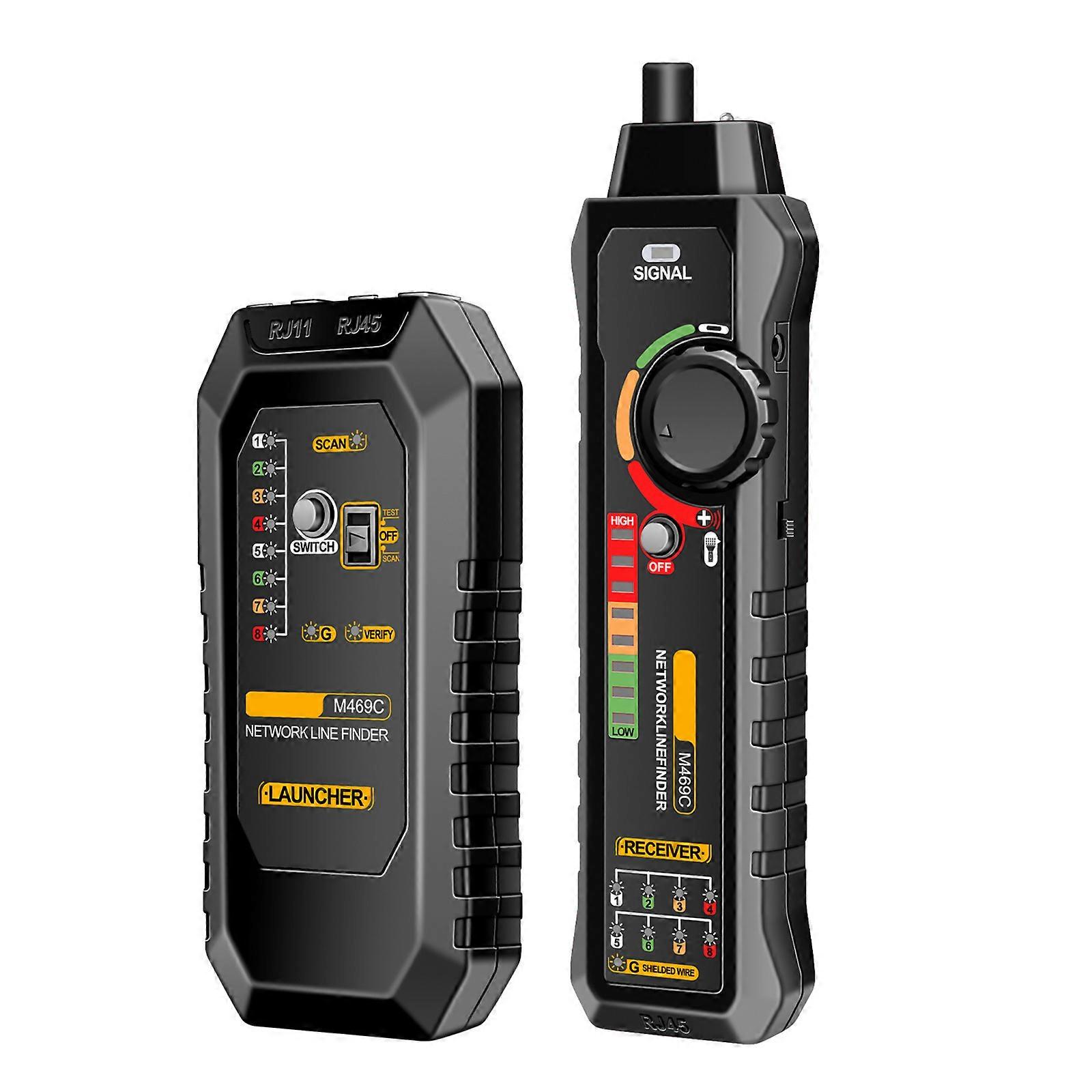 Easy To Use Internet Troubleshooting Device Precise Cable Testing Multipurpose Cable Tester for Various Interfaces  Black