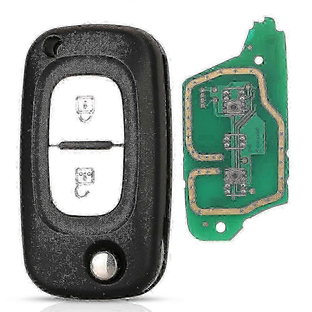 Flip Remote Key Fob 2/3 Buttons 433MHz ASK ID46 PCF7961 for for Mercedes Benz Citan 2012 - 2019 Smart W364