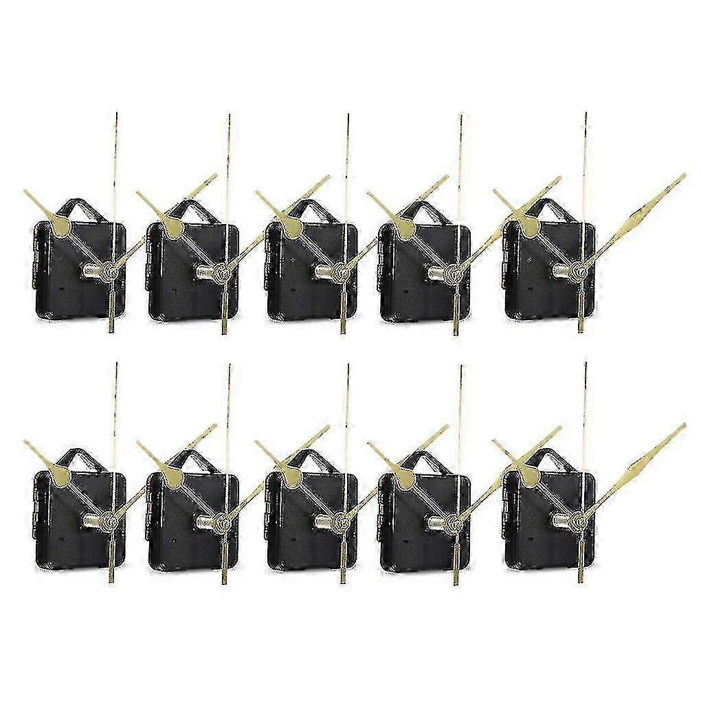 10pcs DIY Repair Kit for Wall Quartz Clock Silent Movement Spindle Hands