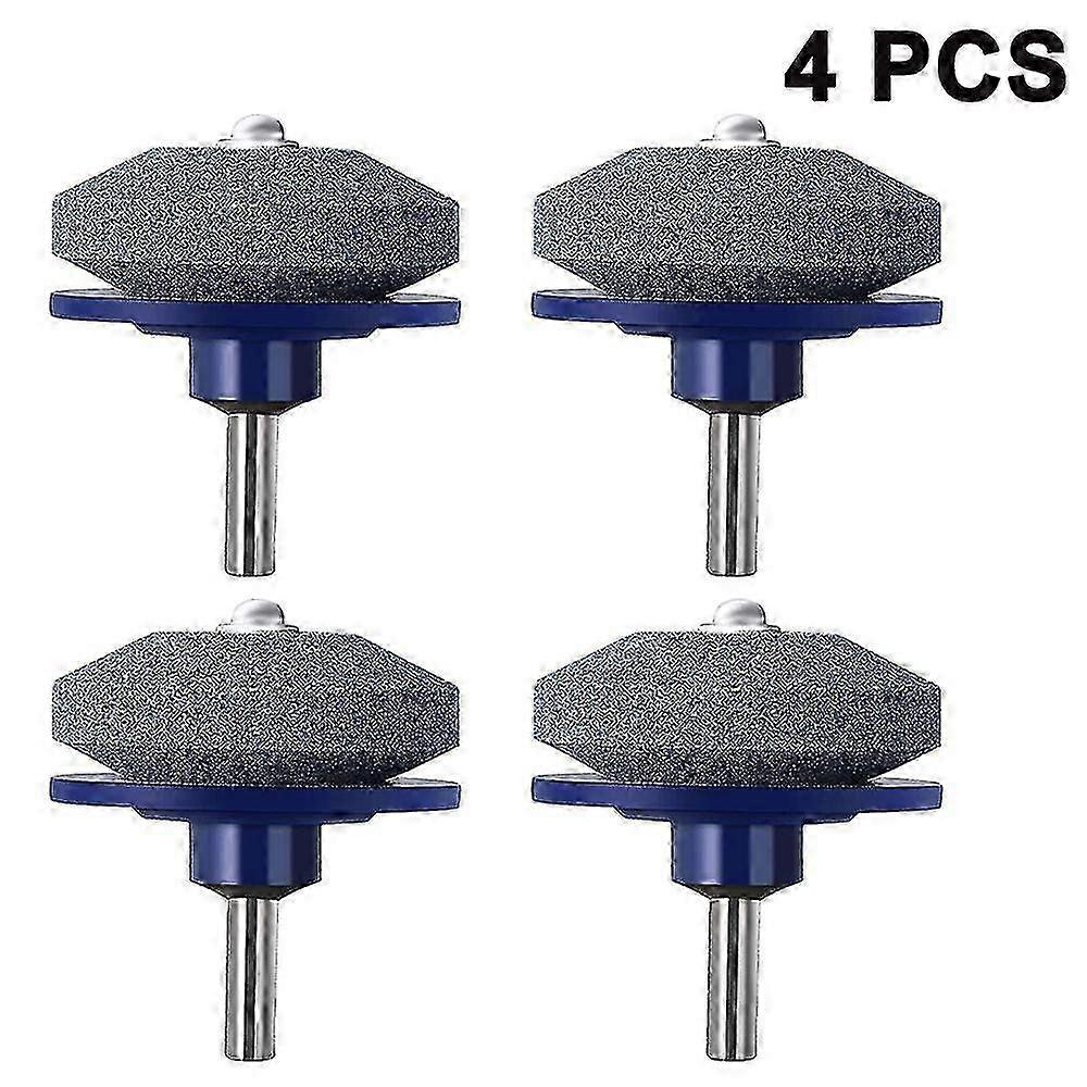 4-Pack Universal Drill Lawn Mower Blade Sharpener Attachment for Garden Tool Maintenance