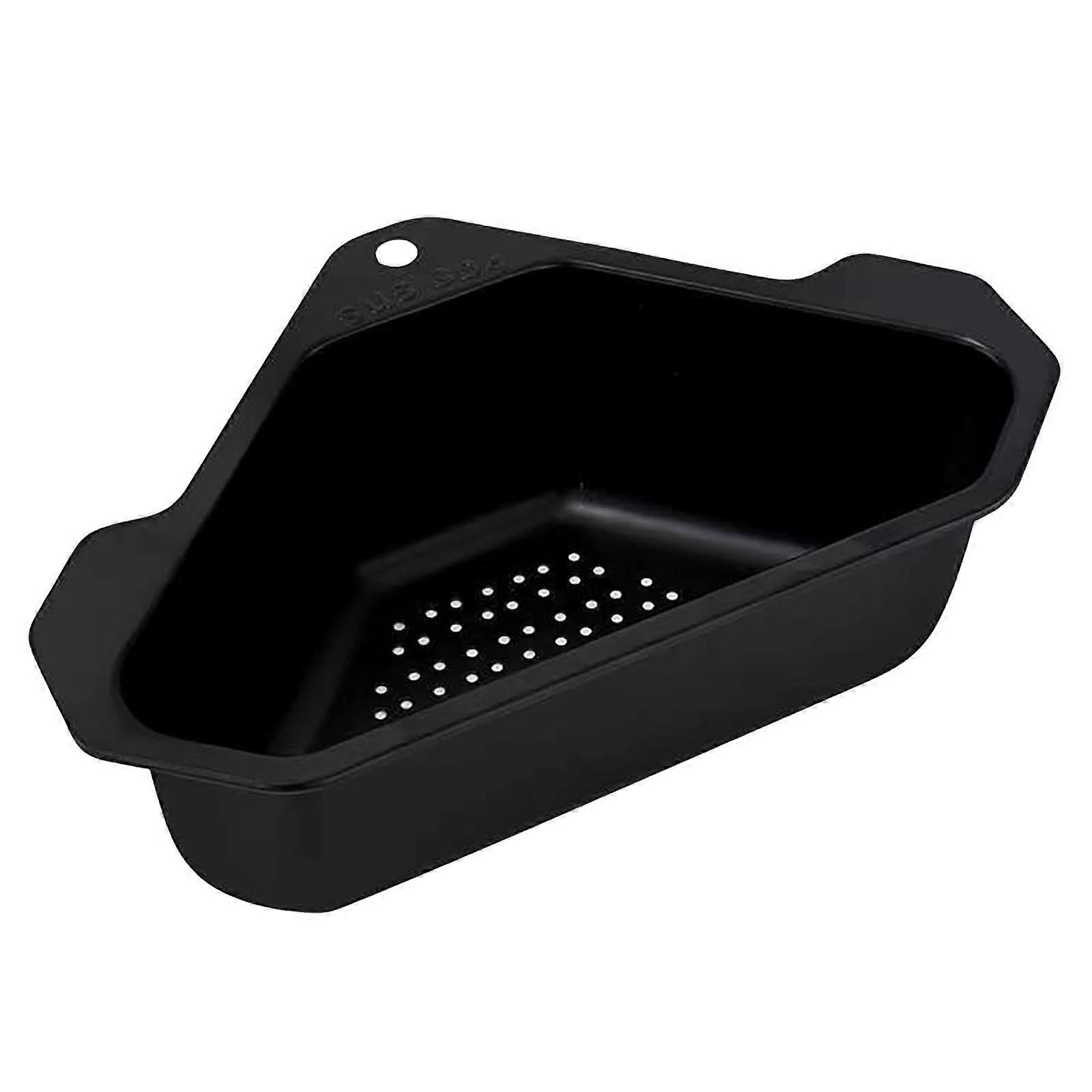 2 Pack Kitchen Sink Drain Basket 9.7*3.1 Inch, Swan Drain Rack, Multifunctional Triangular Filter Hangs on Faucet, Fits All Sinks