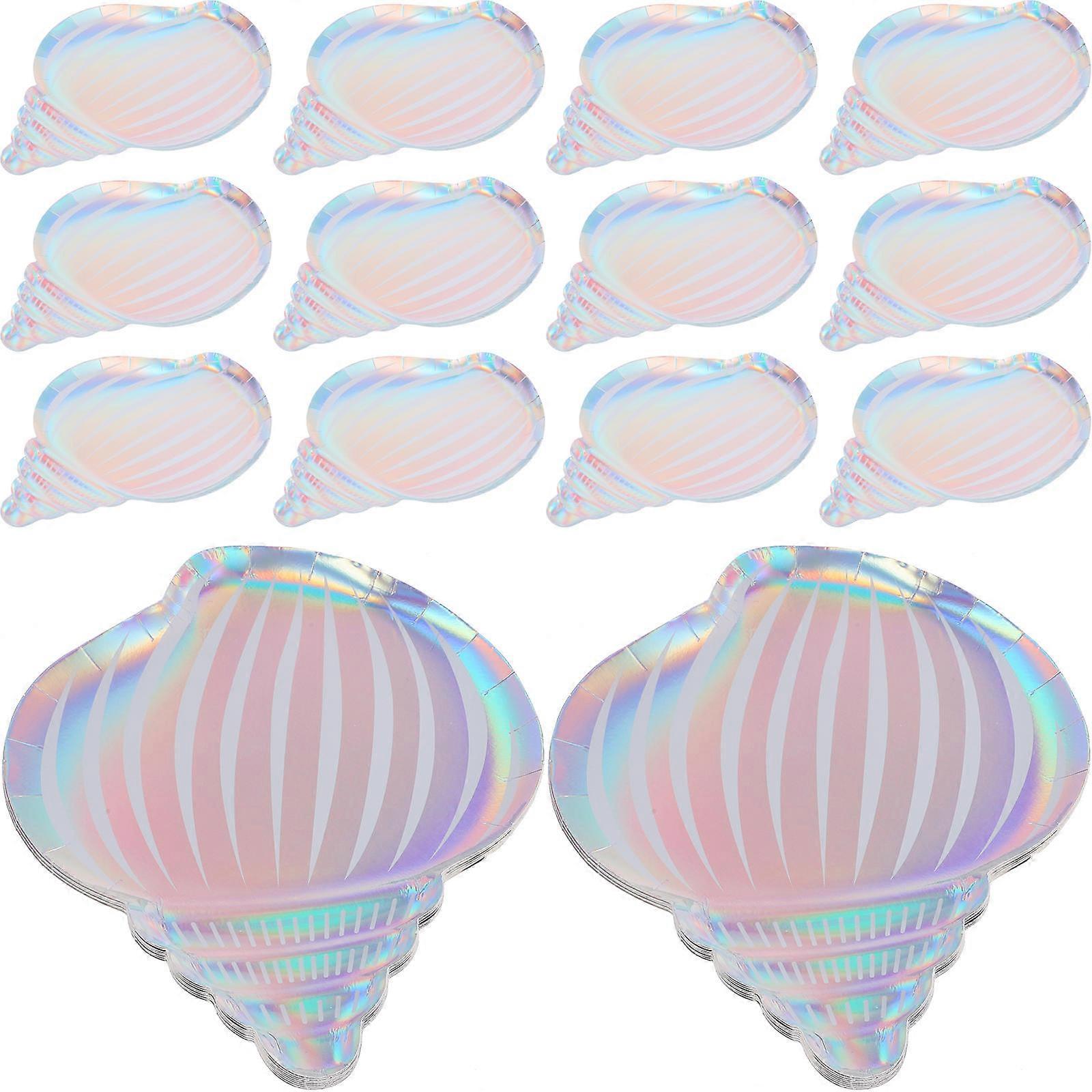 Beach Theme Paper Conch Shell MultiColored 24Pcs