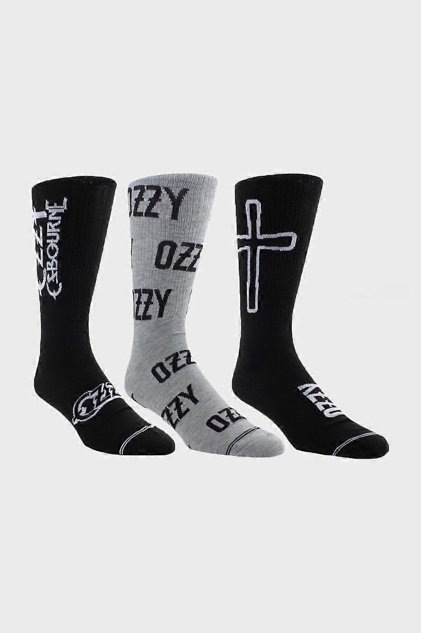 Ozzy Osbourne Sock Set 3 Pack In Guitar Shaped Tin