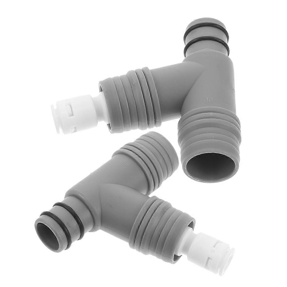 Washing Sink Drain Pipe Adapter for Dishwasher 2Pcs Y-Shaped Overflow Connector