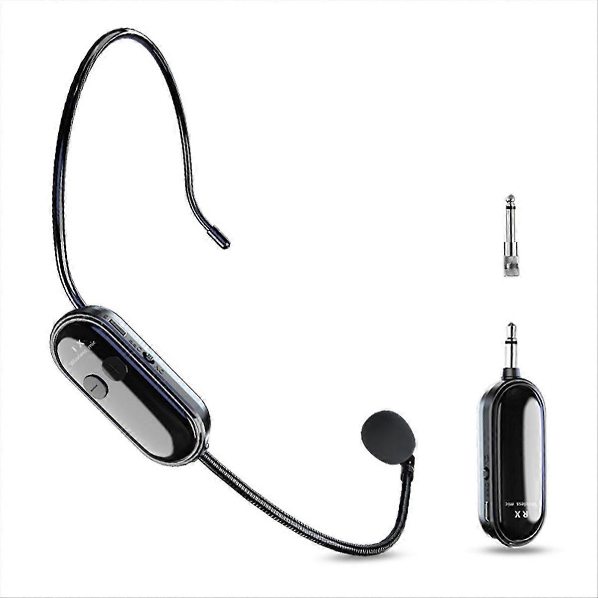 2.4G Wireless Microphone Headset Long Range Head Handheld Mic 2 in 1