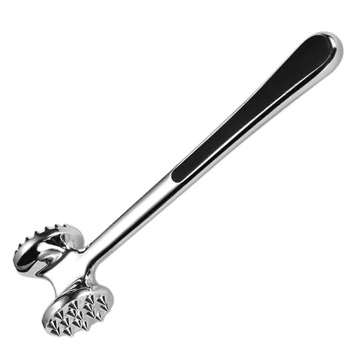 Heavy Duty DoubleSided Meat Tenderizer Mallet with Long Handle and Ergonomic Nonslip Grip for Steak and Chicken