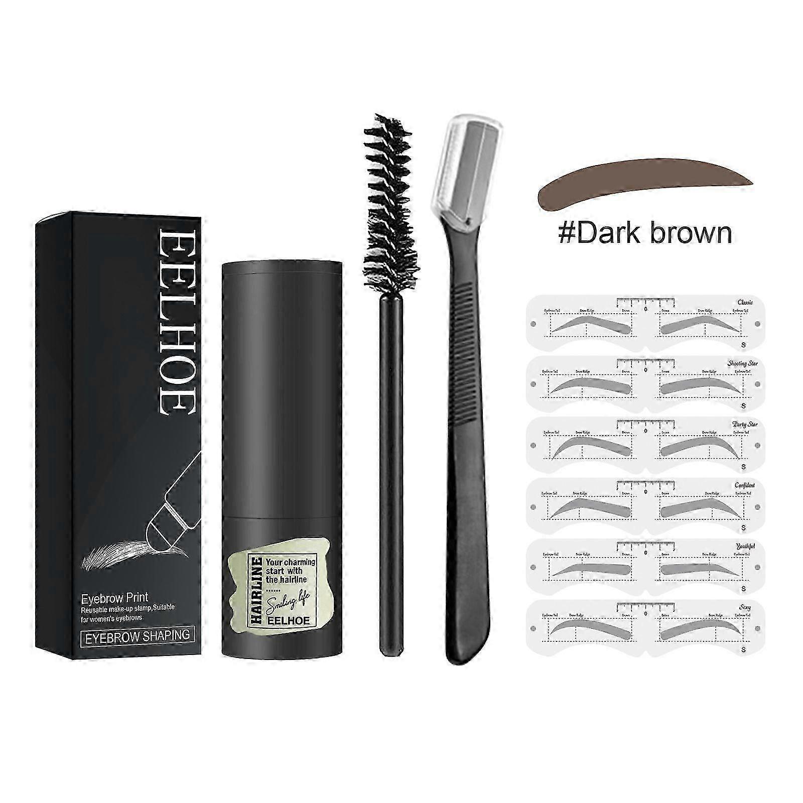Eelhoe Eyebrow Print Set: Waterproof Three-Dimensional Eyebrow Shaping, Quick Eyebrow Card Application, Natural Hairline Powder