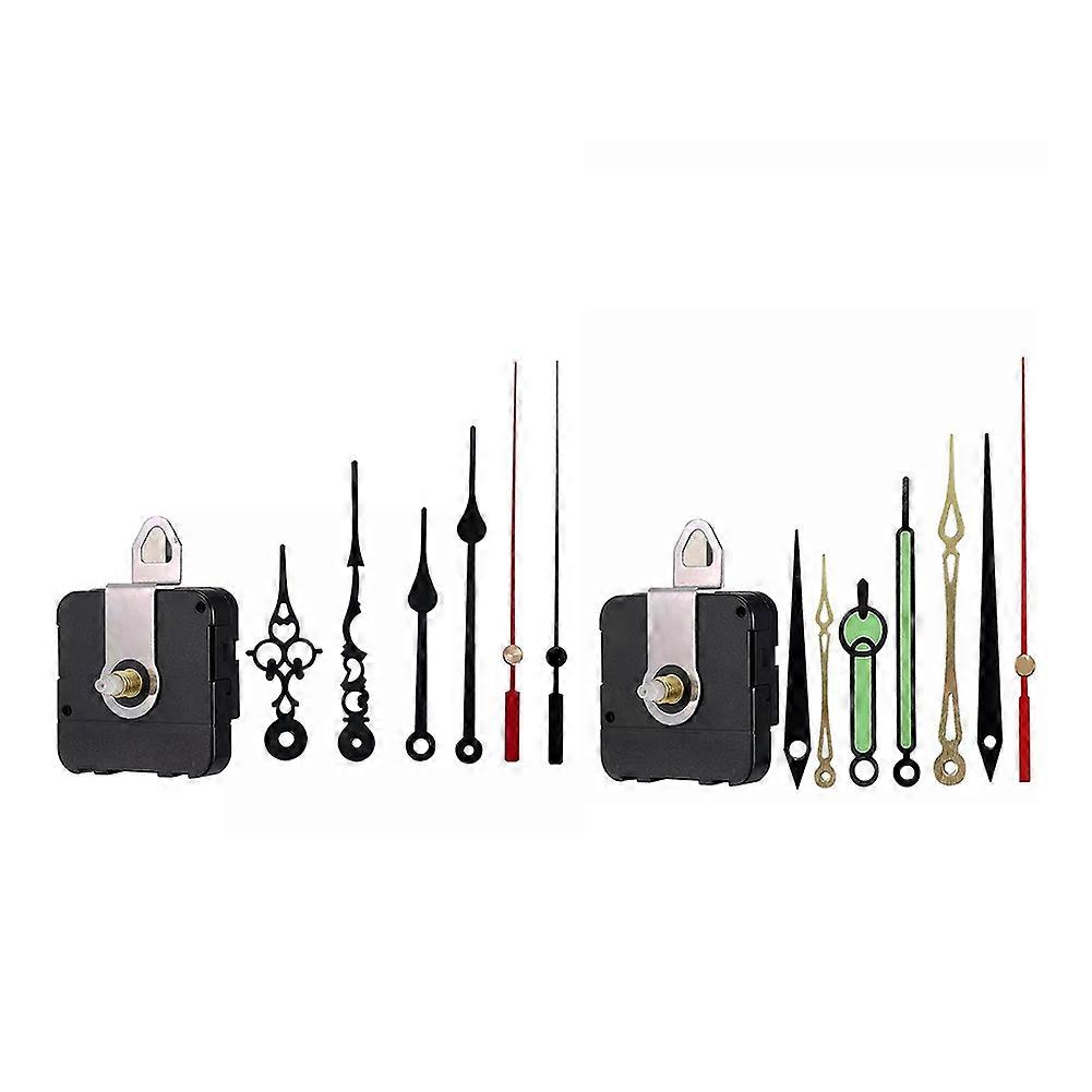 2PCS DIY Tool Quartz Wall Clock Movement Mechanism Hands Kit Replacement Motor Clock Accessories for Clock Repair