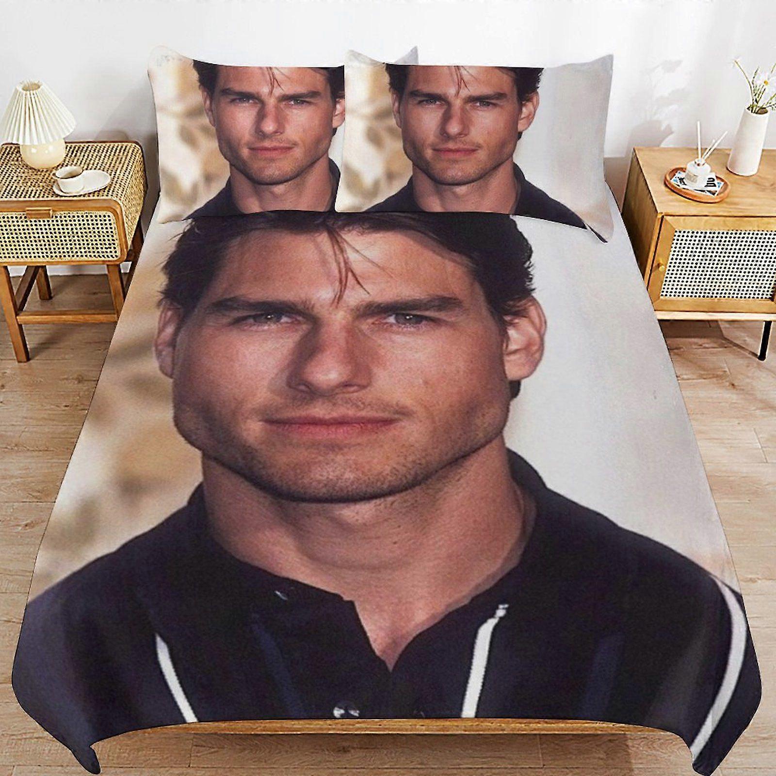 382XB Tom Cruise Practical Zip Function Smooth Bedding Surface Soft Layer Duvet Cover Sets for Rest Night KL382