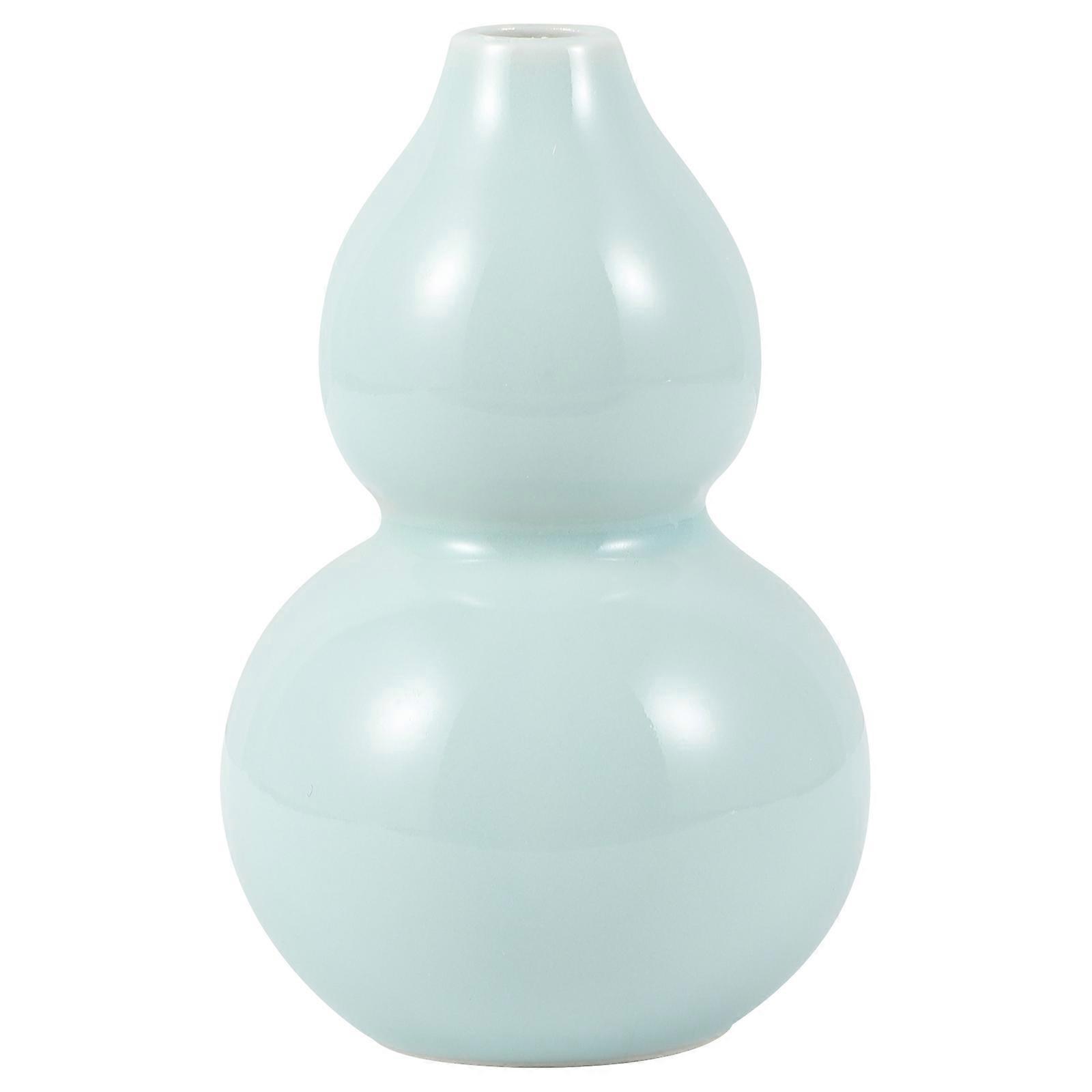 Hydroponic Ceramic Flower Vase Gourd Shape for Desktop Decor 3Pcs