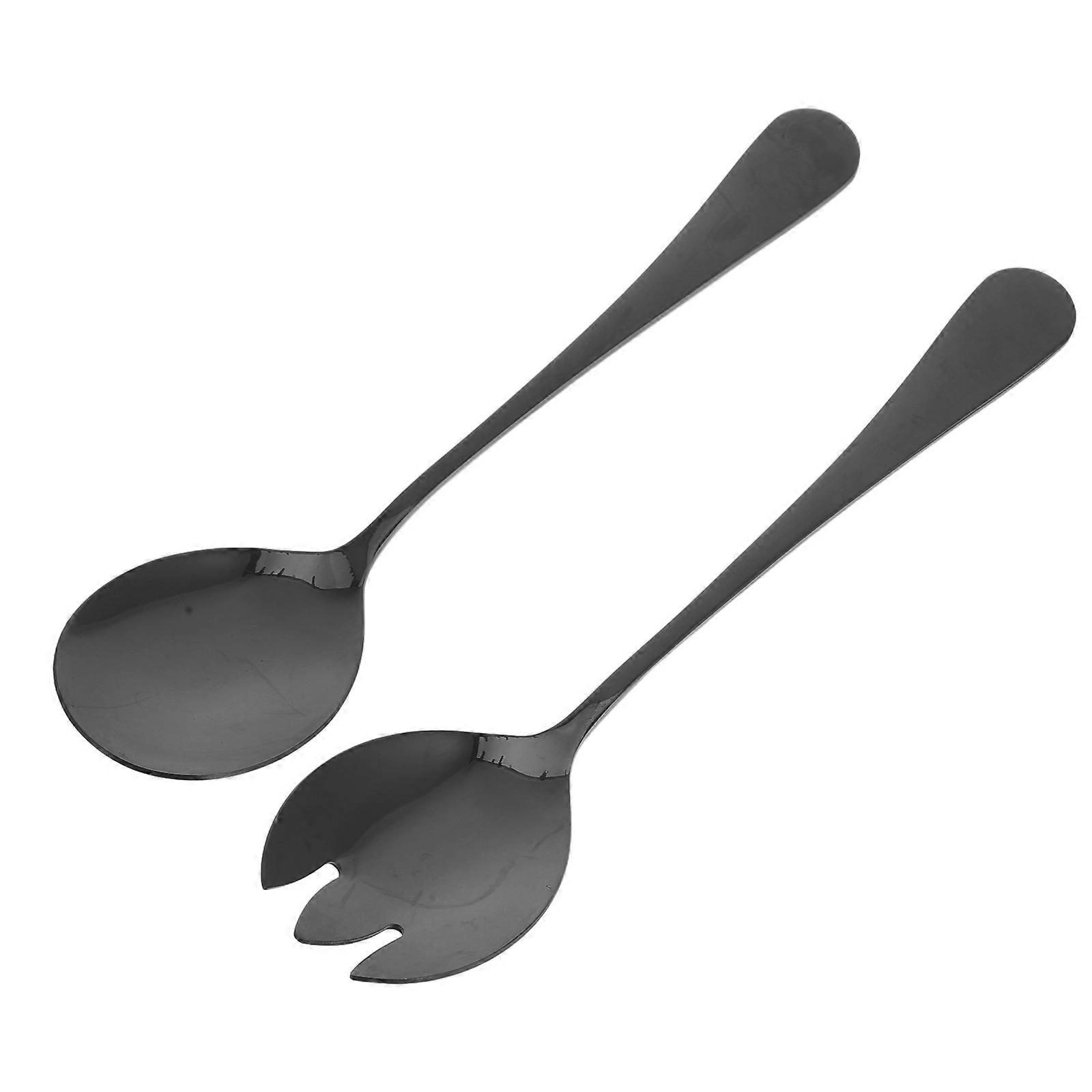 Stainless Steel Salad Utensils Salad Spoon and Fork for Serving 1Set