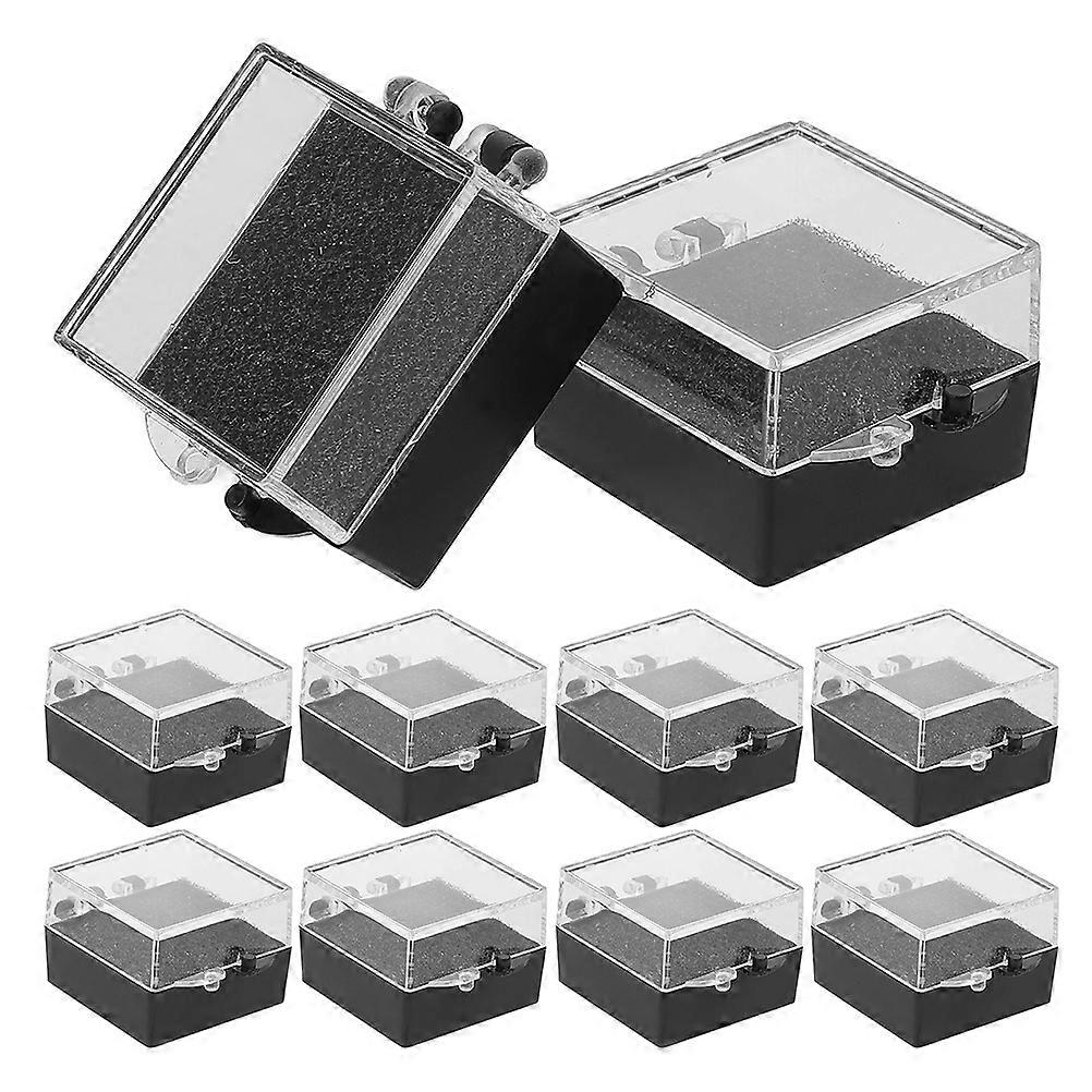 Black Badge Holder Display Case for Storage Use 15Pcs Badge Storage Box