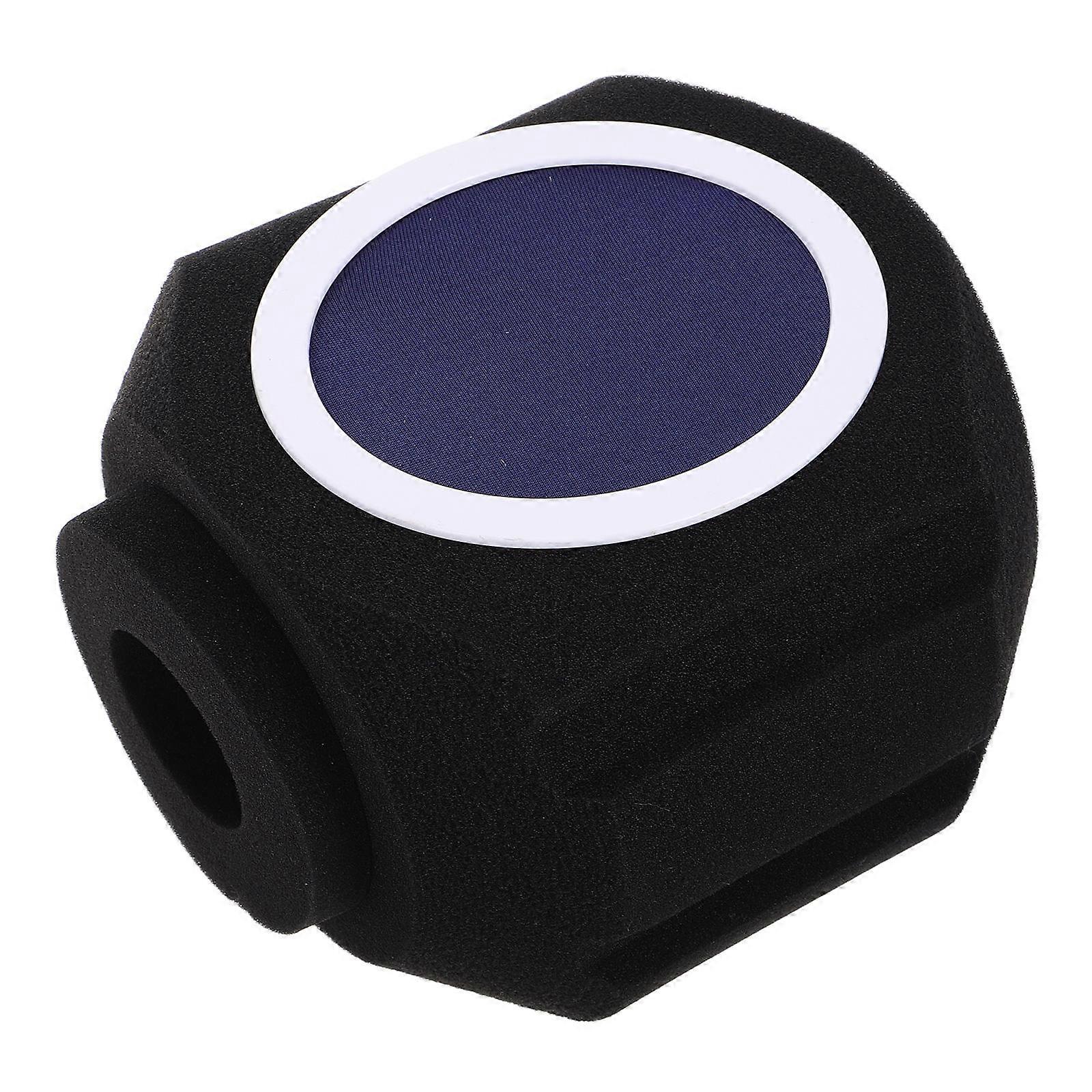Black Microphone Pop Filter Shield for Studio Recording Portable Isolation Booth