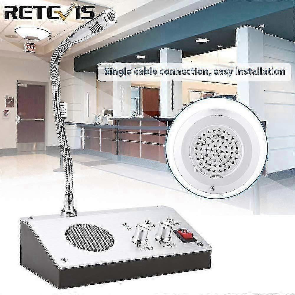 Retevis RT-9908 Dual Way Window Intercom System Bank Counter Interphone Zero-touch For Business Stor