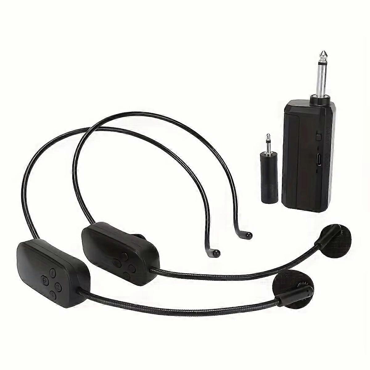 2.4G Mic System Long Range Wireless Microphone System Head Handheld Mic 2 in 1 for Teaching Stage Pe