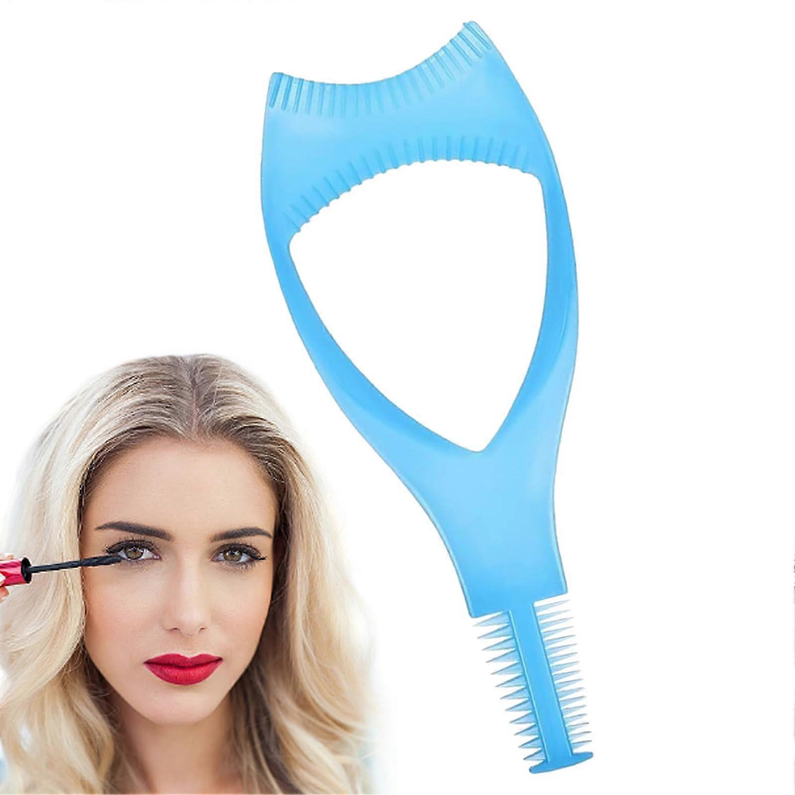 Eyelash Comb and Mascara Shield with Precision Lash Separation and Curl Enhancing Edge – Blue