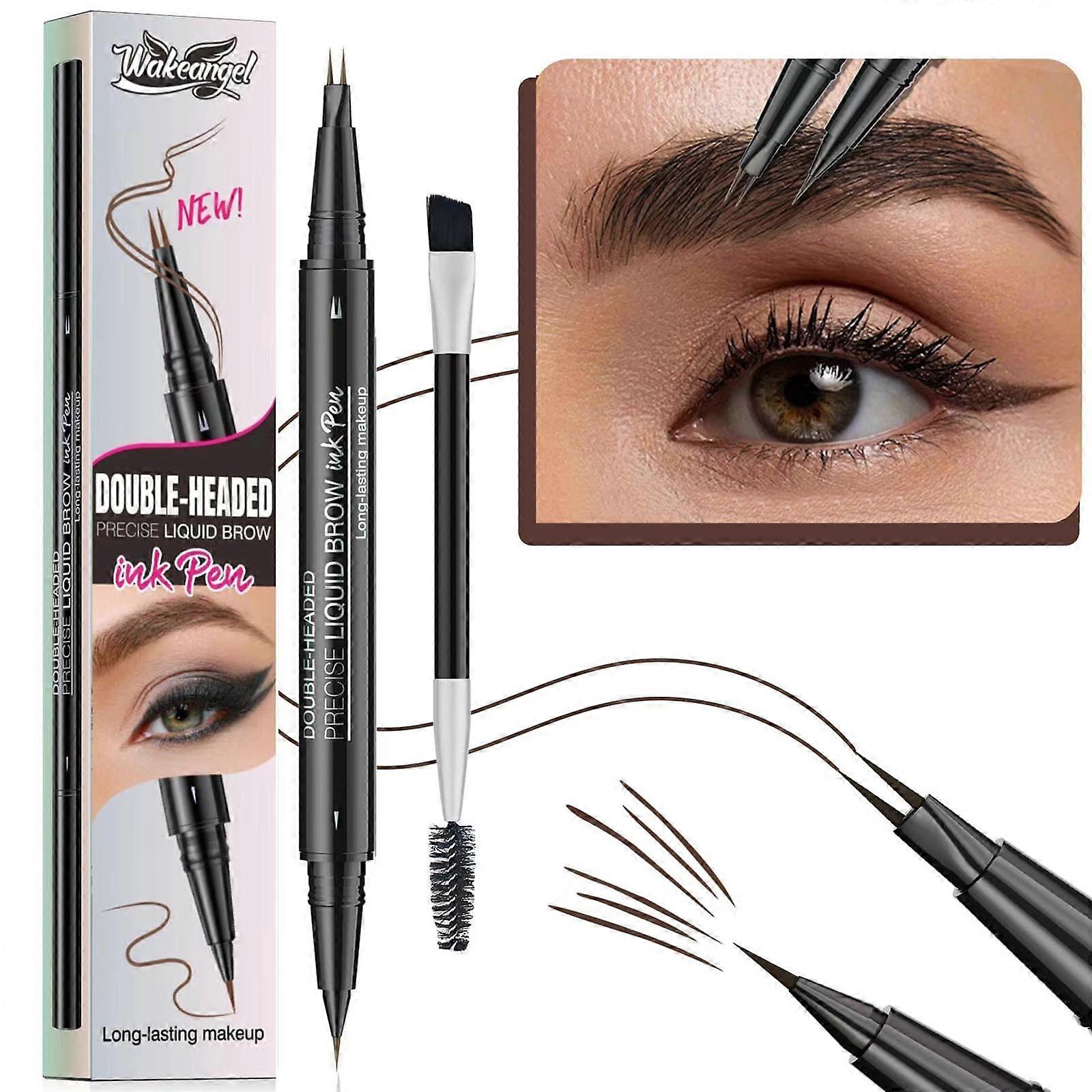 Waterproof Dark Brown DualEnded Eyebrow Pencil with Precision Tip for Long Lasting Natural Brows