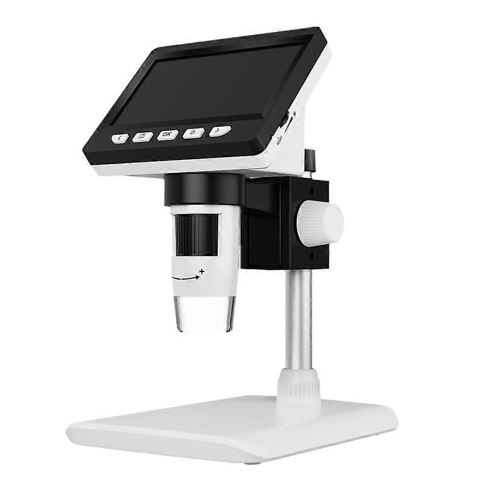 4.3 inch LCD Digital Microscope Coin Microscope 1000X, with 8 Adjustable LED Lights, PC View with Adjustable Holder