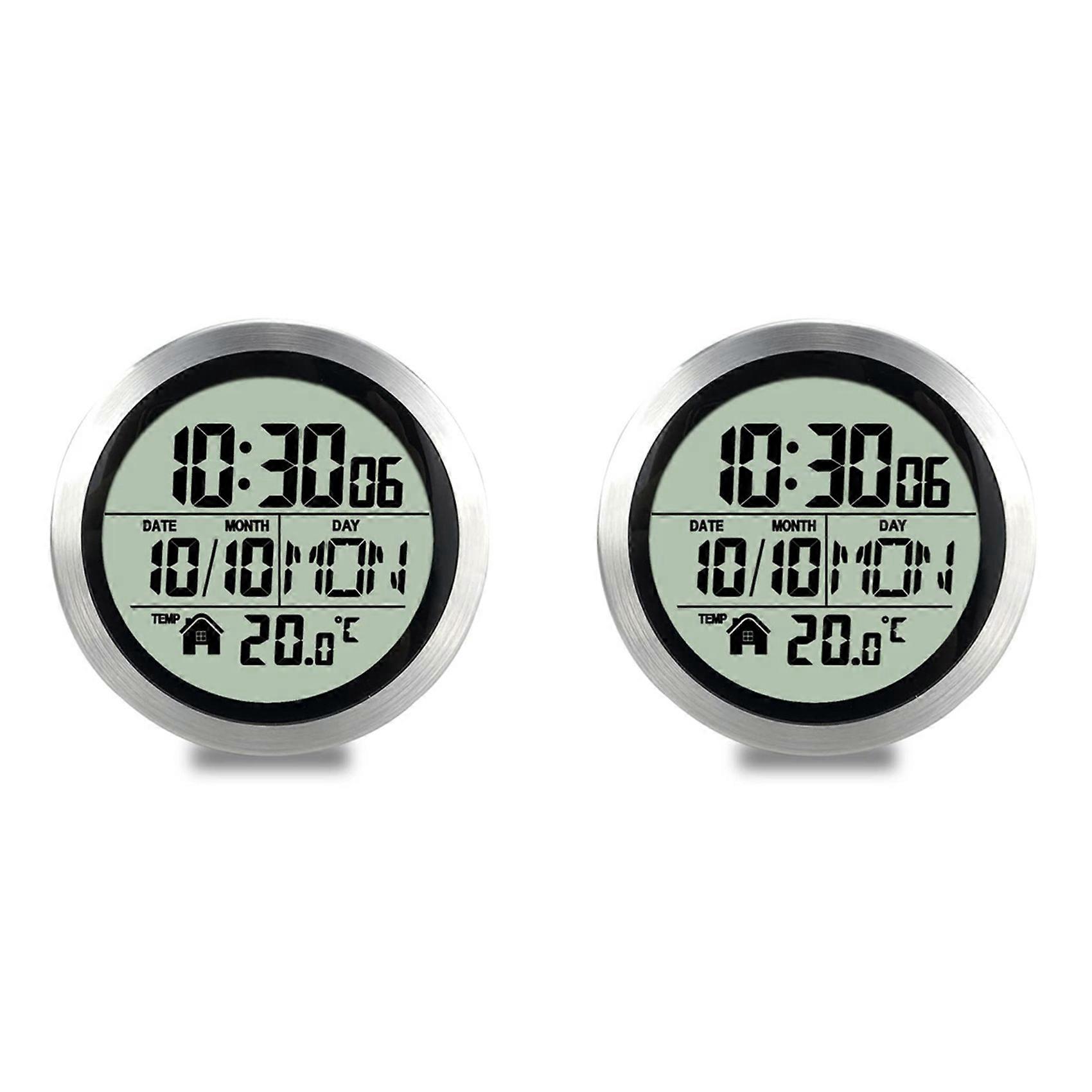 2X Digital Shower Clock Waterproof, Bathroom Timer Clock, Digital Kitchen Wall Clock, No Punching Suction Cup Clock