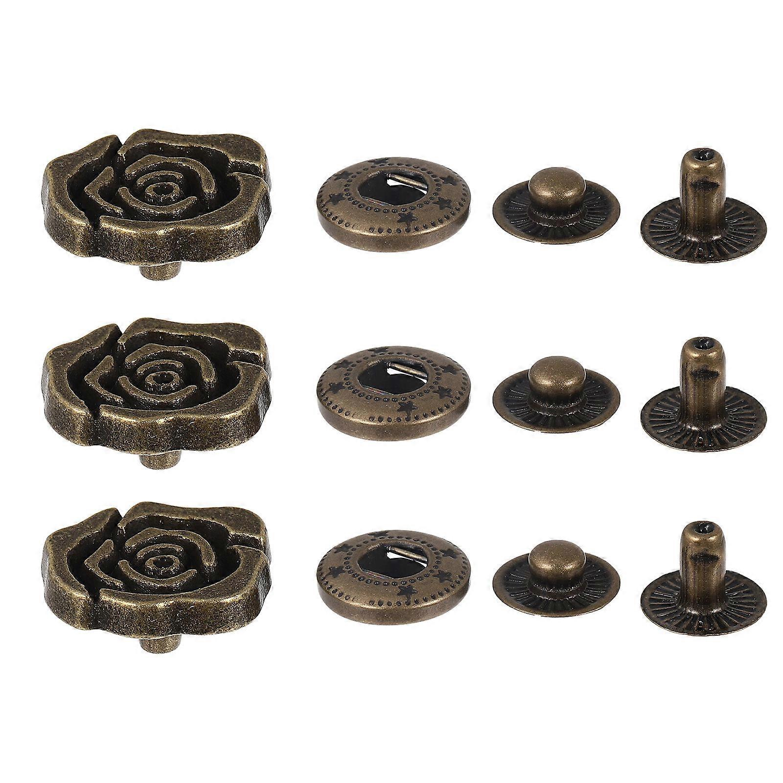 DIY Snap Fasteners Alloy Buttons for 20Sets Clothes Repair Projects