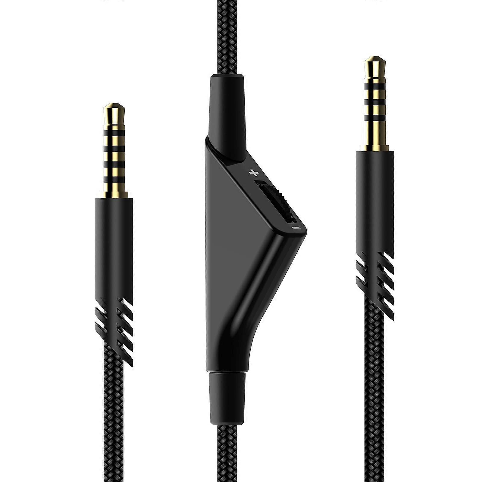 6.5ft Braided Replacement Headset Cable with Volume Control for Astro A40 and A10 Gaming Headset