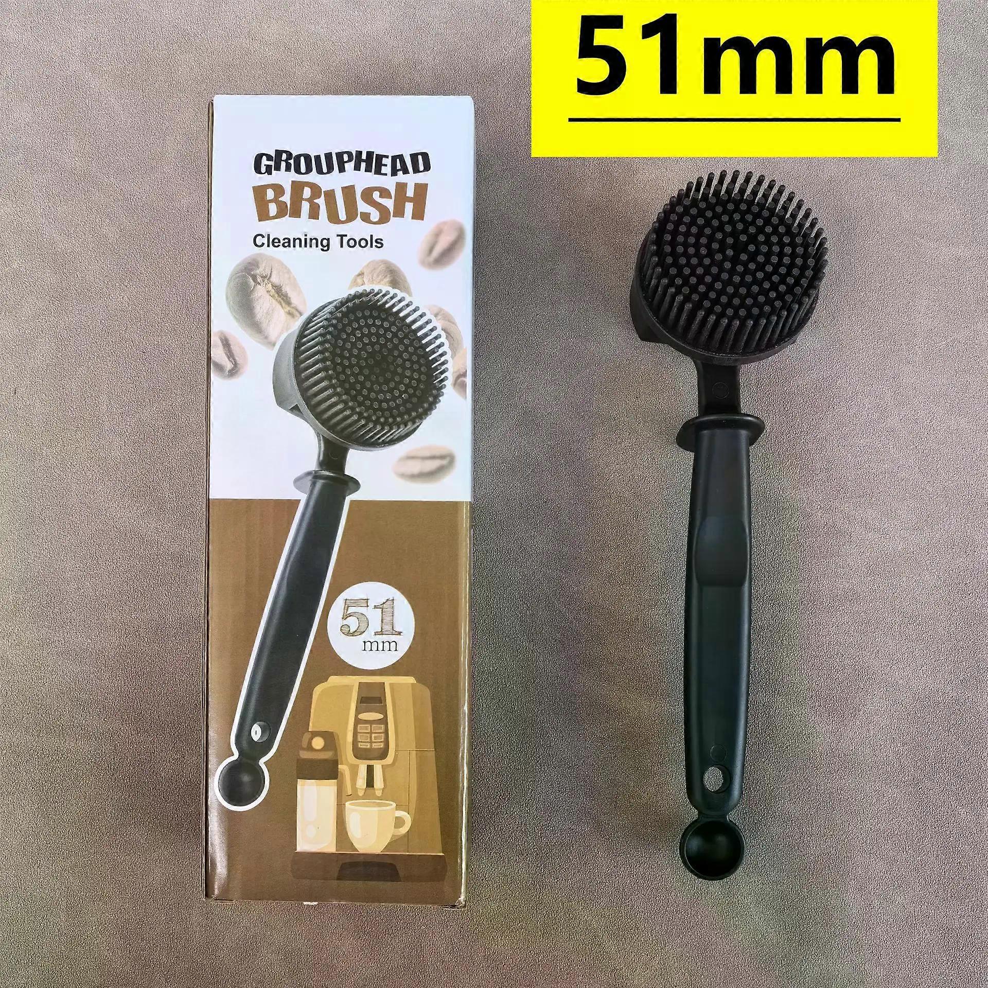 51/58mm Espresso Machine Brush Silicone Group Head Cleaner with Detachable-360�� Handle for Coffee Maker Maintenance Tool Kit
