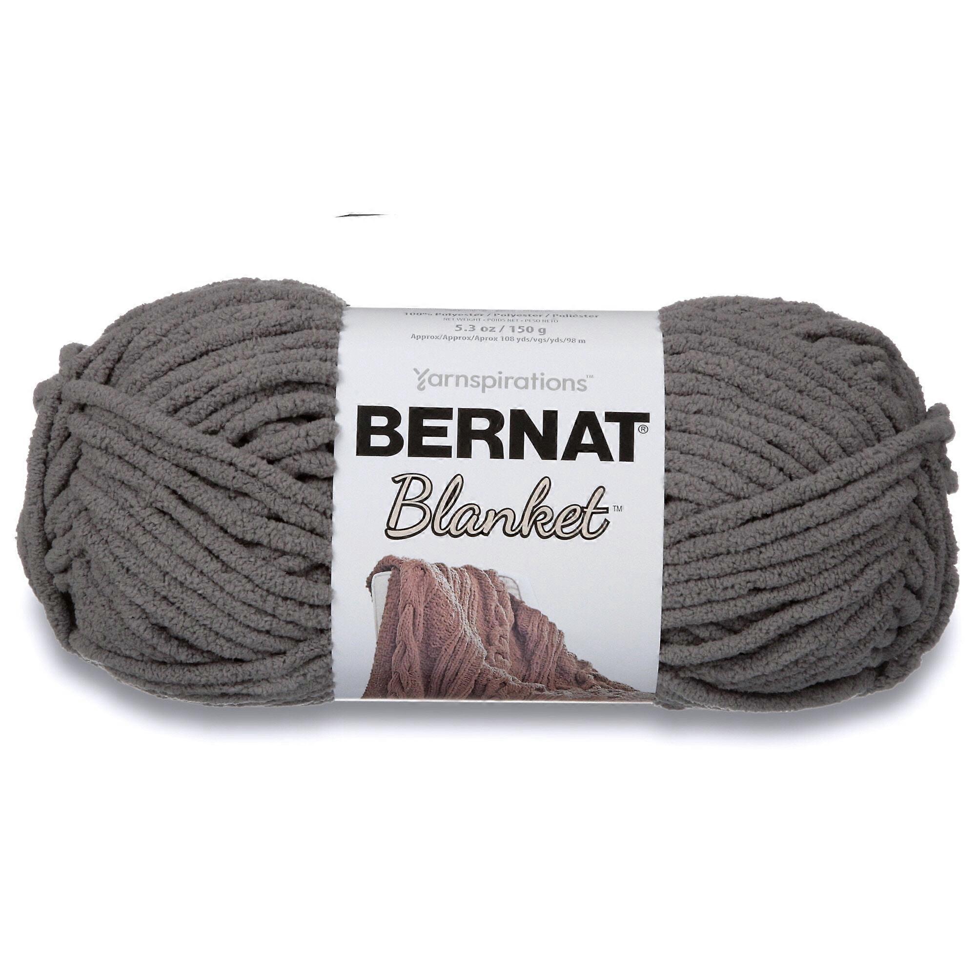 Bernat Blanket Yarn, Dark Gray, 5.3oz(150g), Super Bulky, Polyester