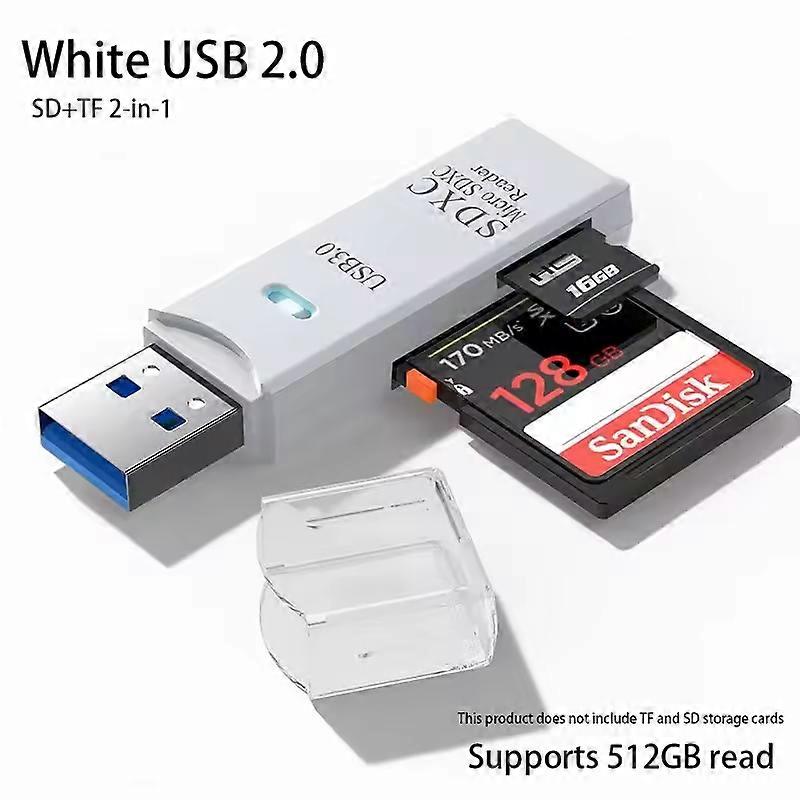 2-in-1 Multi-Functional USB 3.0 Card Reader Micro SD/TF Memory CardReader withUSBFlash Drive Function for PC Laptops Accessories