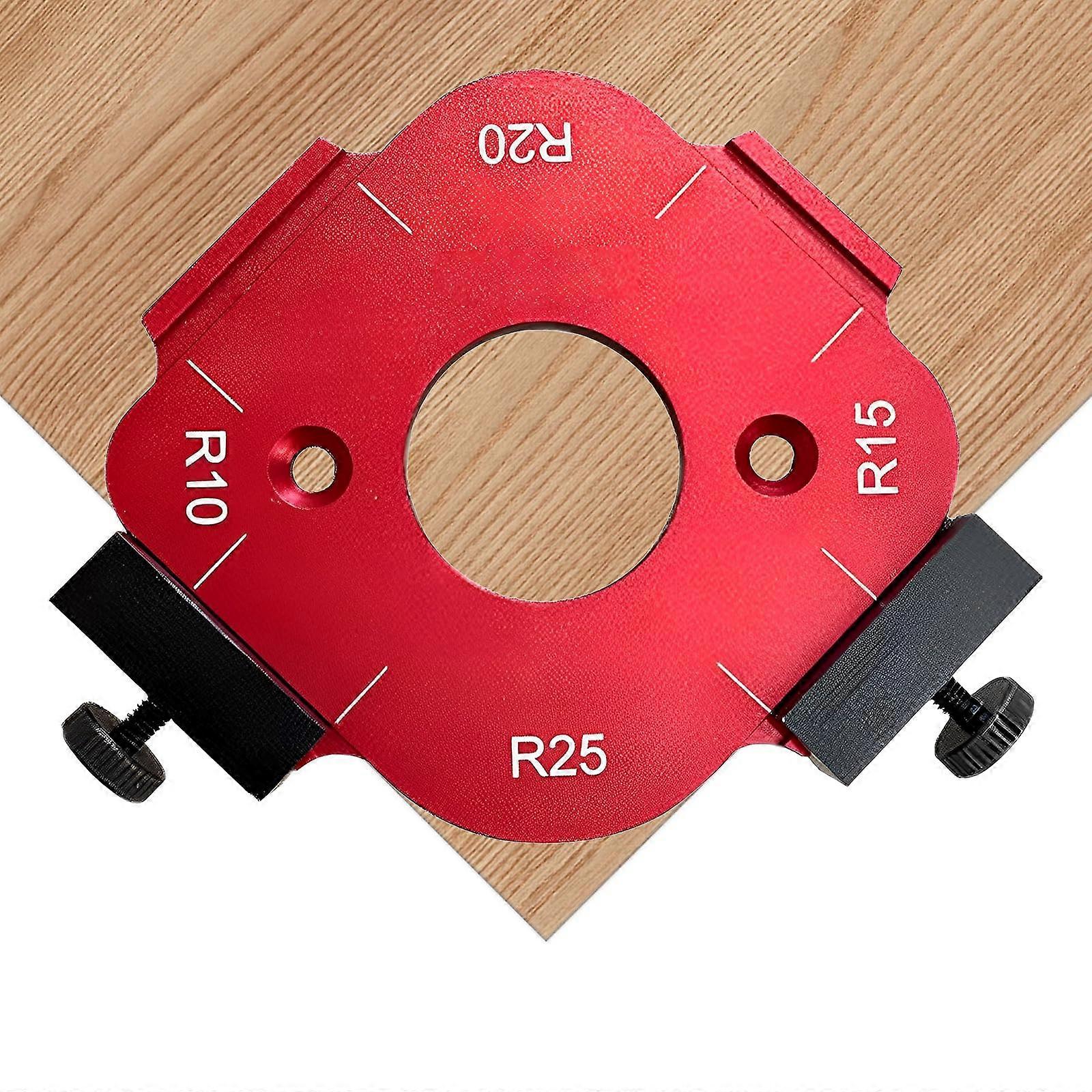 Router Template Corner Radius Jig for Woodworking with 4 Sizes R10 R15 R20 R25 and Clear Markings