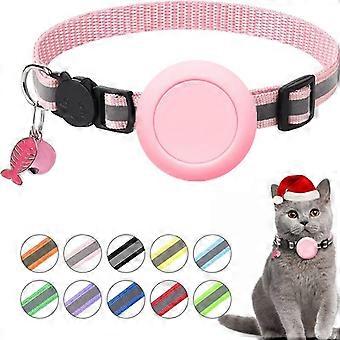 Supporto in silicone impermeabile per collare per gatti AirTag di seconda generazione / AirTag di prima generazione con fibbia di sicurezza a sgancio rapido e ciondolo a forma di pesce e campanellino.