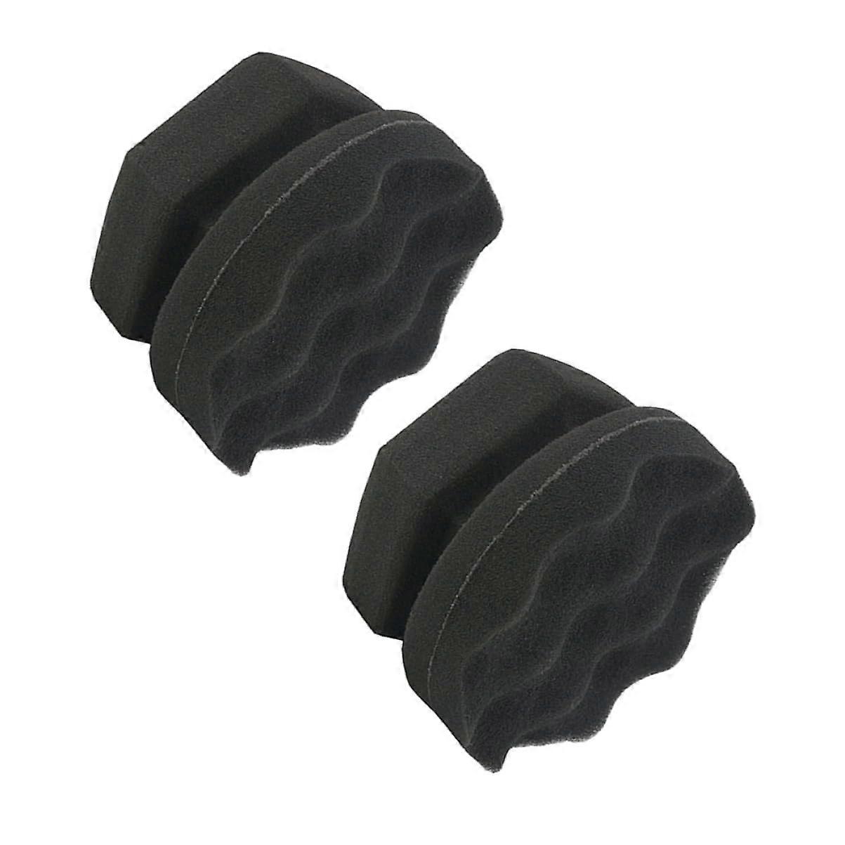 2Pcs Microfiber Car Wax Sponge Applicator for Tires and Detailing Density Pad Easy Waxing