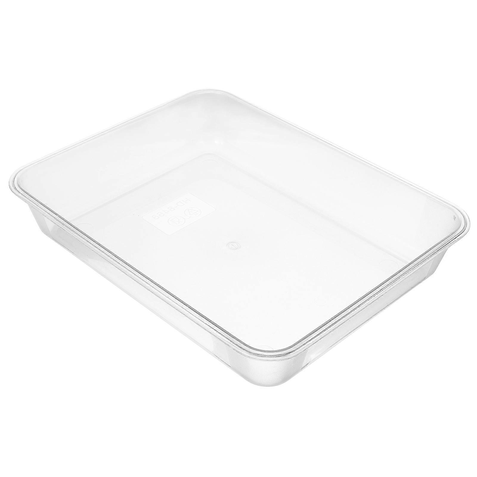 Acrylic Dumplings Plate Multi-Function Food Tray for Storage Transparent 1Pcs